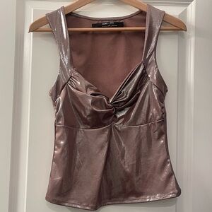 Silence + Noise by Urban Outfitters Metallic Mauve Camisole